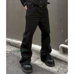  широкий брюки джинсы [youll]essential black flare denim pants / [ You ru] Esse n автомобиль ru черный flair Denim брюки мужской женский 