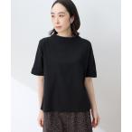 ブラウス シャツ 半袖 「高島ちぢみ」モックネックハーフスリーブプルオーバー レ