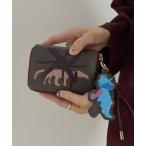 二つ折り 二つ折り財布 財布 「Takuro Matsui×ear」コラボチャーム付き本革折り財布 レディース