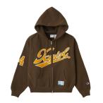  Champion Parker обратная сторона ворсистый X-girl x Champion REVERSE WEAVE(R) PATCHED LOGO ZIP UP HOODIE женский мужской 