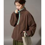 コート アウター 限定展開 DISCUS ATHLETIC × FREAK'S STORE/ディスカス アスレチック 別注 パイピング 配色 ハーフジップ プルオーバー レディース