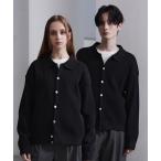 カーディガン 「CLEL」Basic Rib Knit Shirt Cardigan / ベーシック畦編みニットシャツカーディガン メンズ レディース