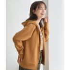 パーカー きれいめジップパーカー レディース