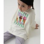 tシャツ 「綿100%」ユニセックス フードポスター風プリントロンT キッズ 子供服 男の子 女の子