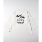 tシャツ POWER TO THE PEOPLE 刺繍スラブ七分袖Tシャツ メン