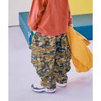 ワイドパンツ パンツ ボリュームシルエットひざタックカーゴパンツ キッズ 子供服