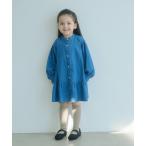 ワンピース デニム スタンドカラー フリル ワンピース / キッズ 100cm-160cm キッズ 子供服 女の子