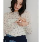 tシャツ 柄アソートチュールロングスリーブ レディース