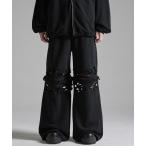  тренировочный брюки джерси [GRANCY]Distressed Zip Design Sweat Pants / повреждение Zip дизайн тренировочный брюки мужской женский 