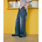 ワイドパンツ ジーンズ デニム デニムパンツ 「MODE NORM CORE」 デニムパッチワークパンツ レディース