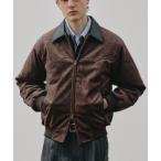ブルゾン アウター Leather Collar Faux Suede Blouzon / 襟レザーフェイクスエードブルゾン メンズ レディース