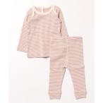 ベビー 「Quincy Mae」Ribbed Tee + Legging Set || Mauve Stripe