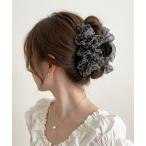 ヘアクリップ シフォン素材レオパード柄バンスクリップ