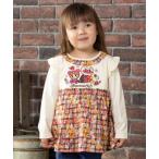 チュニック 総柄切替アップリケチュニック キッズ 子供服 女の子