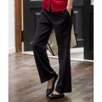  брюки стрейч semi flare pants [ задний талия резина * выставить соответствует ] женский 