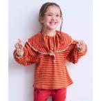 tシャツ ツイストリブビッグカラーBDトップス キッズ 子供服 男の子 女の子