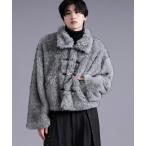 ブルゾン アウター メタルバックルエコファーショートコート メンズ レディース