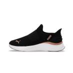[PUMA] туфли без застежки 22.0cm черный × Gold женский 