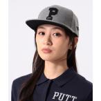 キャップ 帽子 レディース Pロゴ フラットバイザー キャップ レディース