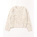 ベビー 「Quincy Mae」Cable-Knit Sweater || Natural Speckle