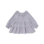  baby s Rav марля оборка цвет tia-do длинный рукав туника блуза (80~90cm)