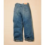  широкий брюки джинсы Lee × FREAK'S STORE/ Lee специальный заказ 101-Z RIDERS PANTS/ Semi-wide распорка Denim мужской 