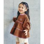 tシャツ 「WEB限定」ワッフルティアードなみなみライン長袖トップス キッズ 子供服 女の子
