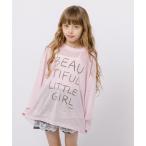 tシャツ シアーレタリングロゴプリントトップス キッズ 子供服 女の子