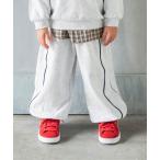 ワイドパンツ パンツ パイピングライン スウェットパンツ_セットアップ可 キッズ 子供服 男の子 女の子
