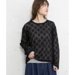 tシャツ フラワーモチーフメッシュトップス レディース