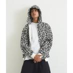  Parker LEOPARD ZIP HOODED SWEATSHIRT мужской женский 