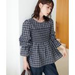 ブラウス シャツ 「WEB限定」シャーリングペプラムブラウス レディース