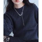 ネックレス soierie｜Raw edge clip necklace レディ