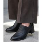 パンプス 「ELLE PLANETE」エルプラネット 甲深Vカット チャンキーヒ