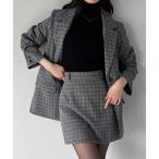  выставить шерсть Like проверка tailored jacket & мини-юбка ( in хлеб имеется )set женский 