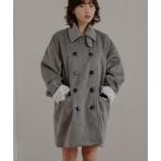 ピーコート pコート shaggy double-breasted half coat / シャギーダブルハーフコート レディース