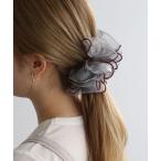 配色パイピングオーガンジーバンス/ヘアクリップ
