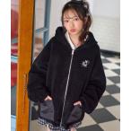 ブルゾン アウター ボア ボア×タフタリバーシブルブルゾン キッズ 子供服 女の子