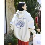パーカー 限定展開 SHE WOLF DINER×FREAK'S STORE/シーウルフダイナー 別注 ビッグシルエット バックプリント POパーカー/フーディー/CAR