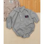 ベビー服 ロンパース Bpop チェックシャツボディオール