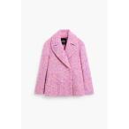  бушлат p пальто Tweed double breasted crop jacket / твид двойной breast черный p жакет женский 