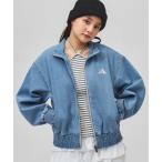 アディダス　adidas デニムジャケット gジャン アディダス adidas スタジアム ウォッシュ デニム ルーズ フィット ジャケット レディース
