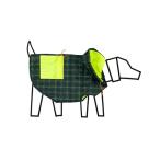 犬 服 PLAID/NEON YELLOW NYLON PUFFER JACKE