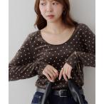 tシャツ 「WEB限定」前後2WAYドットクルーネックプルオーバー レディース