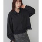ブラウス シャツ 「WEB限定」裾レースポケットシャツ レディース