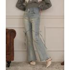 джинсы Denim Denim брюки [4 размер развитие ] высокий талия biju- лента Denim женский 
