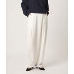 ワイドパンツ パンツ 「conte」アシンメトリー ラップワイドパンツ WHITE レディース