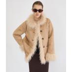  мутоновое пальто боа пальто Volume Fur Mouton Coat / объем мех мутоновое пальто женский 