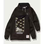 パーカー 超ヘビーUSA/C スクエアLOGO BP スナップボタン フーディー メンズ レディース
