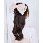 ヘアクリップ 千鳥ラメリボンバレッタ